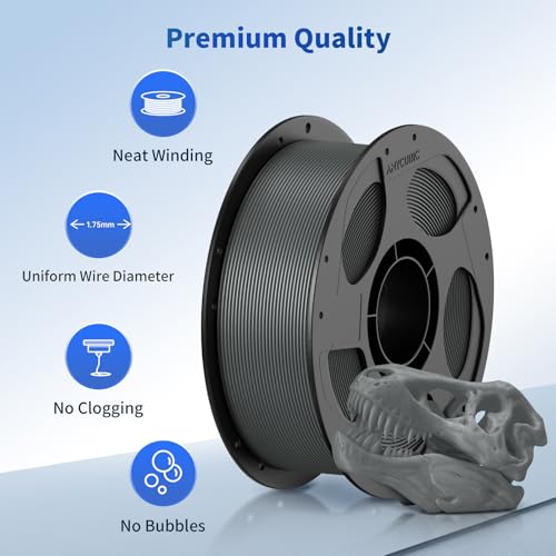 ANYCUBIC 3D Printer Filament PLA Bundle 10KG, Texture Grey - color: 10*1kg Pla Texture Grey