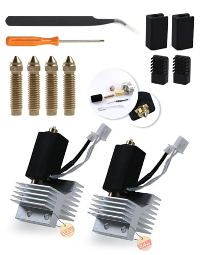 2PK 0.2MM+0.4MM Centauri Carbon/CC Hotend with Hardened Steel Nozzles - style: 0.2+0.4MM Hotend