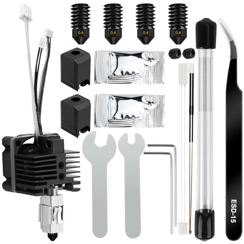 Hotend Kit for Bambu Lab X1/X1C/X1 Carbon 3D Printer, Full Assembly High Speed Printing X1C Hot End with Fan, Hardened Steel Nozzle 0.4mm Replacement Cleaning Kit Hotend for Bambu Lab X1/X1C/X1 Carbon - size: X1C Hotend Kit2