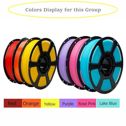 PLA Plus 1.75mm 6KG Bundles PLA Pro 3D Printer Filament - color: Pla-(1kg*6 Plus Red+orange+yellow+purple+rosepink+lakeblue)
