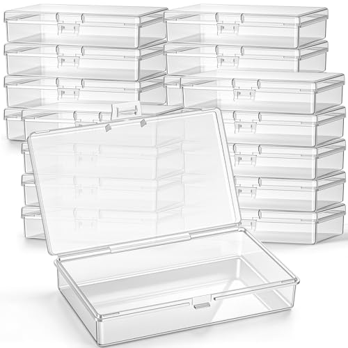 Jetec 18 Pieces Small Clear Plastic Storage Box, 5.2 x 3 x 1.2 Inch - size: 5.2 x 3 x 1.2 Inch