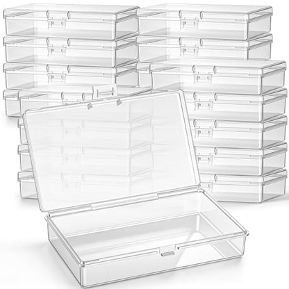 Jetec 18 Pieces Small Clear Plastic Storage Box, 5.2 x 3 x 1.2 Inch - size: 5.2 x 3 x 1.2 Inch