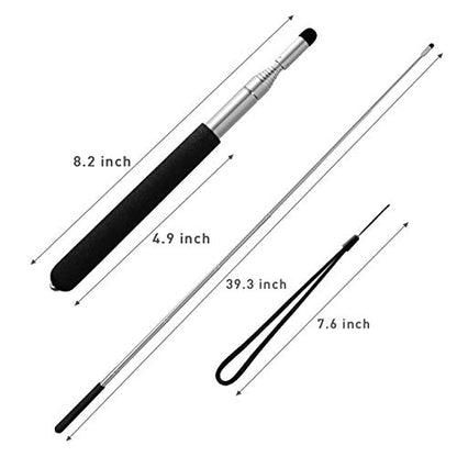 Teacher Pointer Stick for Classroom, Extendable & Retractable - color: Black
