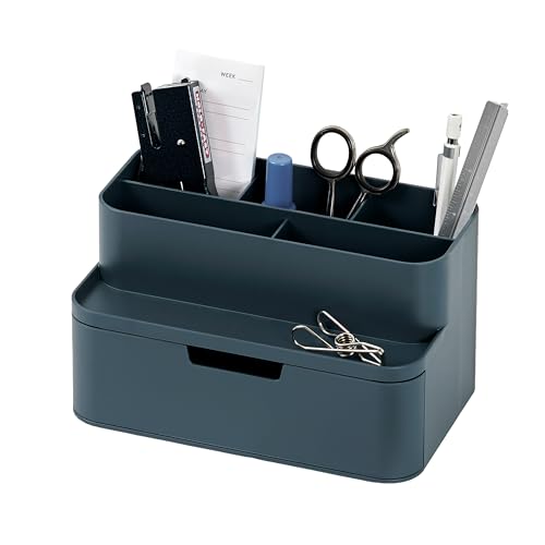 BLUE GINKGO Compact Desk Organizer, Blue, Made in Korea - color: BLUE, size: Compact
