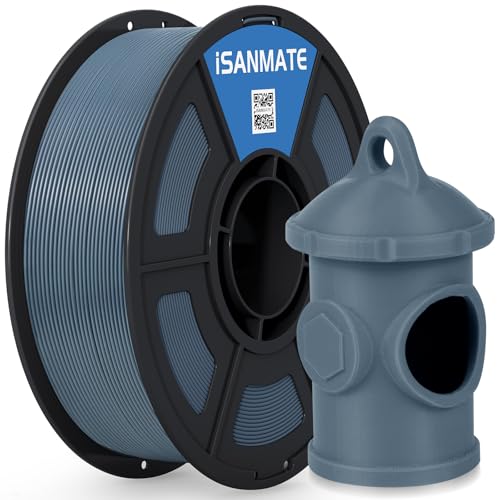 iSANMATE ASA Filament 1.75mm Bluish-Grey 1KG, UV & Weather Resistant 3D Printer Filament Perfect for Outdoor Functional Parts, Dimensional Accuracy +/- 0.02mm, 1kg Spool (2.2lbs) - color: Grey