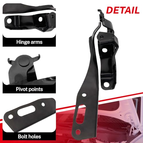 1 Pair Front Left And Right Hood Hinge Set for Honda Civic 2016-2021 HO1236143 HO1236144 60120TBAA00ZZ 60170TBAA00ZZ Driver and Passenger Side