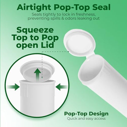 Kopperko Pop Top Tubes, 116mm, 10 Pack, White - color: White, size: 10 Tubes