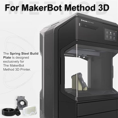 Makerbot Method Spring Steel Build Plate with Grip Surface (Black) - style: Build Plate Kit (Method)