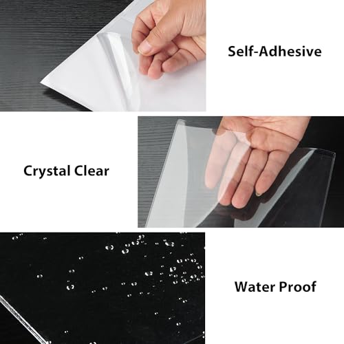 TOTiyea 50 Pack Clear Adhesive Pockets for Index Card Sleeves and Planners, Top Loading,Plastic Label Holder for Note Cards (50 Pack, 5'' x 7'') - size: 5'' x 7'', style: 50 Pack