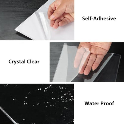 TOTiyea 50 Pack Clear Adhesive Pockets for Index Card Sleeves and Planners, Top Loading,Plastic Label Holder for Note Cards (50 Pack, 5'' x 7'') - size: 5'' x 7'', style: 50 Pack