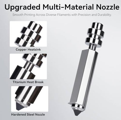 for Anycubic Kobra X/Kobra 4 Hardened Steel Nozzle-0.25/0.4/0.6/0.8mm - color: 4PCS 0.25/0.4/0.6/0.8mm