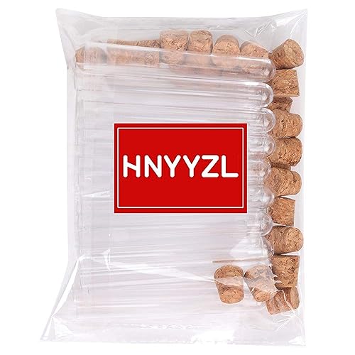 Test Tubes,15pcs Clear Plastic Test Tubes with Cork,15x150mm Tube for Scientific Experiments,Party Decoration,Candy,Bath Salt (15ml) - size: 15pcs*15ml(15x150mm)