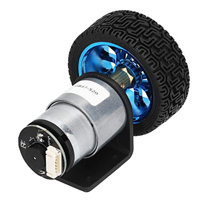 Encoder Motor Kit, DC 12V 110RPM Speed Control with Magnetic Encoder for Balance Car DIY Smart Car Brass Copper D Shaft 6mm 1 Set