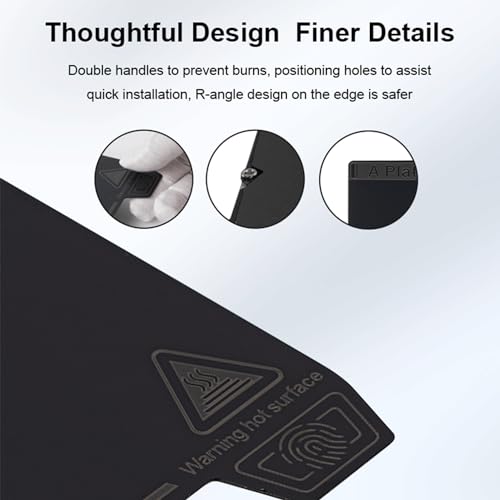 Creality Official K1 Max Build Plate Smooth Surface 315x310mm PEI Sheet Flexible Removable Spring Bed Plate for K1 Max, Ender 3 V3 Plus(Without Magnetic Base) - color: Smooth Black, size: K1 Max/Ender 3V3Plus