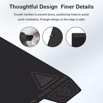 Creality Official K1 Max Build Plate Smooth Surface 315x310mm PEI Sheet Flexible Removable Spring Bed Plate for K1 Max, Ender 3 V3 Plus(Without Magnetic Base) - color: Smooth Black, size: K1 Max/Ender 3V3Plus