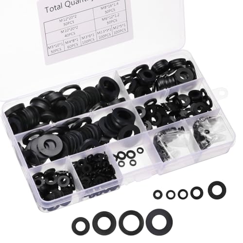 PATIKIL Nylon Spacers Assortment, 600Pcs Plastic Spacer M2 M2.5 M3 M4 M5 M6 M8 M10 M12 Spacer Screw Standoff Round Electrical Outlet Spacer Screw Bolts Hardware Receptacle, Black - color: Black
