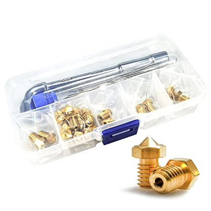 Nozzles 22 pcs 3D Printer Extruders Brass Nozzles - size: V5/V6 Brass, style: Kit: Various Nozzles