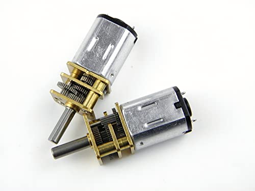 CHANCS N20 Small DC Motor 6V 18RPM Shaft Length 10mm Geared Motor with Metal Gearbox Motor for DIY RC Toys - size: 18RPM, style: 1PC