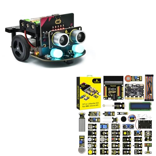 KEYESTUDIO Micro:bit V2 Robot + 37 Sensors Starter Kit for Microbit