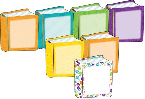 Carson Dellosa 36-Piece Book Cutouts, Colorful Cardstock Library Decor for Back to School, Bulletin Board, Posterboard, Name Tags, Labels, and Classroom Decorations - size: Regular, style: Books