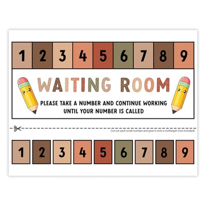 Andaz Press Boho Teacher Waiting Room Sign, Please Take a Number Classroom Poster for Student Management, Teacher Waiting in Line System, Behavior Management Visual Aid, 8.5x11 Thick Cardstock - color: Boho Teacher Waiting Room Sign