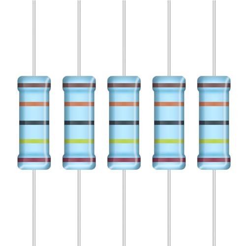 5W Metal Film Resistor Kit from 1 Ohm to 1M Ohm 25 Values 5 Watt 1% Resistors Assortment - style: 5W