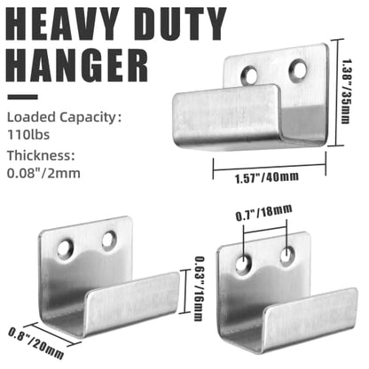 Luomorgo Tile Display Wall Hanger, Large, Silver, 10 Pcs - size: Large Silver