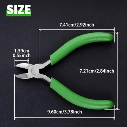 SPEEDWOX 4-Inch Mini Diagonal Cutting Pliers with Wire Stripping Holes Mini Diagonal Pliers for Jewelry Making Jewelry Plier Wire Cutters Small Side Cutter Hand Tools Micro Plier for Crafting - style: Diagonal Pliers with Stripping Hole