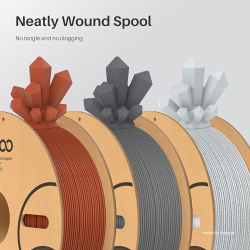 ELEGOO PLA 3D Printer Filament 1.75mm Marble Cement Gray 1KG - color: Marble Cement Gray, size: 1kg