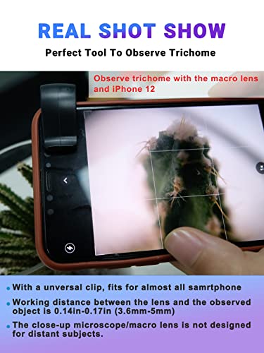 APEXEL 100x Phone Micro Lens with LED Light for Smartphone Macro & Microscope
