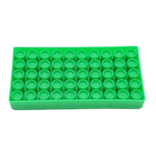 3 Pcs Vial Rack, 50 Holes for 2mL HPLC Sample Bottles, 12mm Diameter - color: Green, size: 12mm