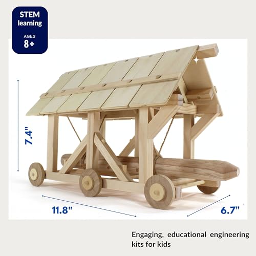 Pathfinders STEM kit | Roman Empire Battering Ram | Medieval Weapons Science Kits for Kids Age 8-10 10-14 | stem Kits for Kids Age 12-14 Physics Toys | Engineering kit | Learning Resource