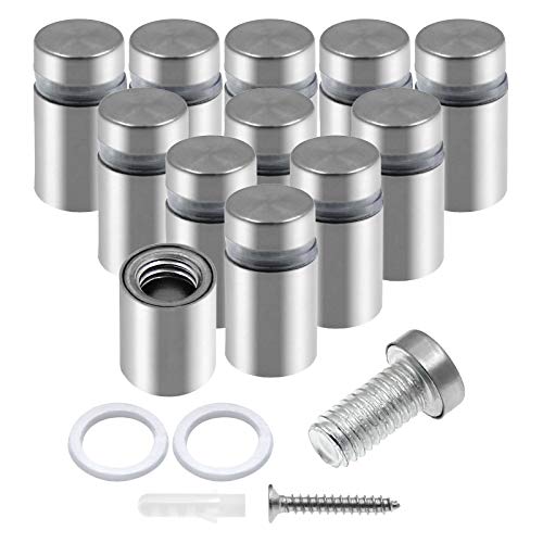 Luomorgo Stainless Steel Standoff Screws, 1/2" x 0.78", Silver, 12 Pcs - color: Silver, 12 Pcs, size: 1/2" x 0.78" / 12mm x 20mm