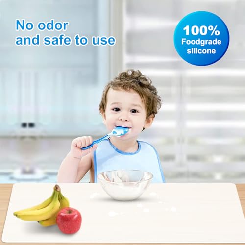 AECHY Silicone Mat for Kitchen Counter, 27.5" x 16.5" x 0.08", Translucent - color: Translucent, size: 27.5" x 16.5"
