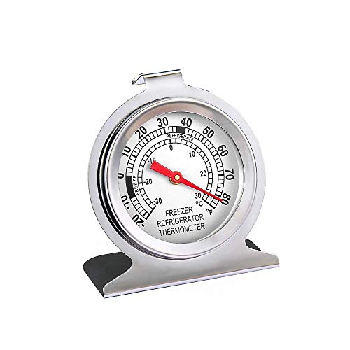 Stainless Steel Refrigerator Freezer Thermometer Large Dial Thermometer (12 Pack) - size: 12 pack