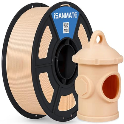 iSANMATE 3D Printer Filament ASA Natural Beige, UV & Weather Resistant ASA Filament Perfect for Outdoor Functional Parts, for Bambu Lab 3D Printers,AMS,AMSLite, Skin 1kg Spool (2.2lbs) - color: Natural Beige