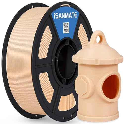 iSANMATE 3D Printer Filament ASA Natural Beige, UV & Weather Resistant ASA Filament Perfect for Outdoor Functional Parts, for Bambu Lab 3D Printers,AMS,AMSLite, Skin 1kg Spool (2.2lbs) - color: Natural Beige
