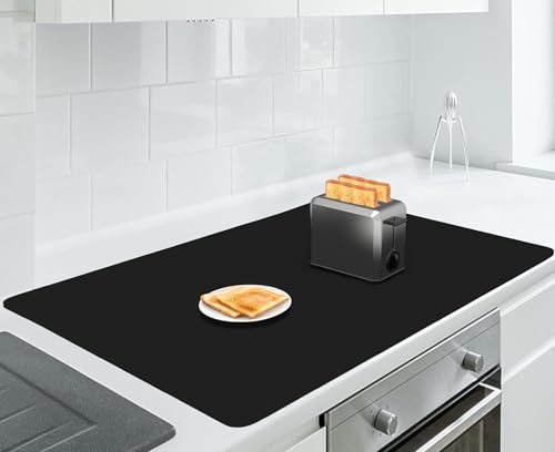 AECHY Extra Large Silicone Mat 35.3"x23.5"x0.08", Multipurpose Silicone Mat Thick Heat Resistant Mat Shipped Rolled Up Kitchen Counter Mat Waterproof Nonslip Silicone Mats for Kitchen Counter Black - color: Black, size: 36"L x 24"W