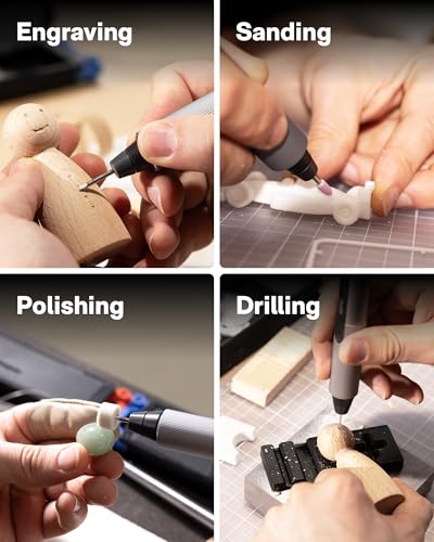 HOTO SNAPBLOQ™ R-A04 Mini Rotary Tool Kit, Brushless Engraving Pen