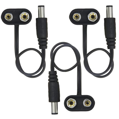 9 V Pedal Battery Clip 3 Pack 5521 Converter Center Negative
