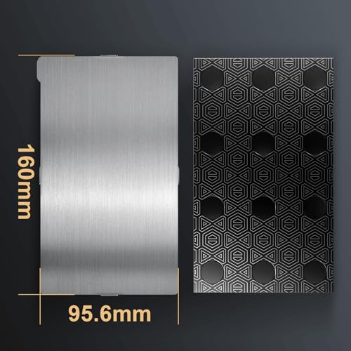 Resin 3D Printer Building Plate, 2PCS Flexible Spring Steel Sheet and 1PCS Steel Base Platform Compatible with ELEGOO Mars 5 / Mars 5 Ultra 3D Printer, 160x95.6mm