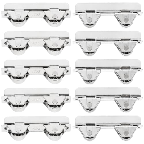 Angoily 10Pcs Mini Stainless Steel Showcase Window Roller for 5-6mm Thick
