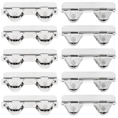Angoily 10Pcs Mini Stainless Steel Showcase Window Roller for 5-6mm Thick