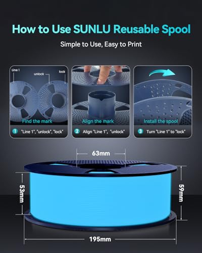 SUNLU 2KG Glow in the Dark PLA Filament 1.75mm, Glow Blue+Glow Green - color: Luminous Pla, Glow Blue+glow Orange