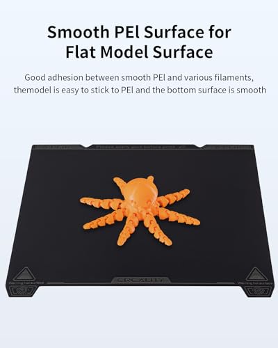Creality Official K1 Build Plate Smooth Surface 235x235mm PEI Sheet Flexible Removable Spring Steel Bed Plate for Ender 3 V3/3V3 SE/3V3 KE/3 S1/3 S1 Pro/5 S1/CR-10SE (Without Magnetic Base) - color: Smooth Black, size: K1/Ender 3V3SE