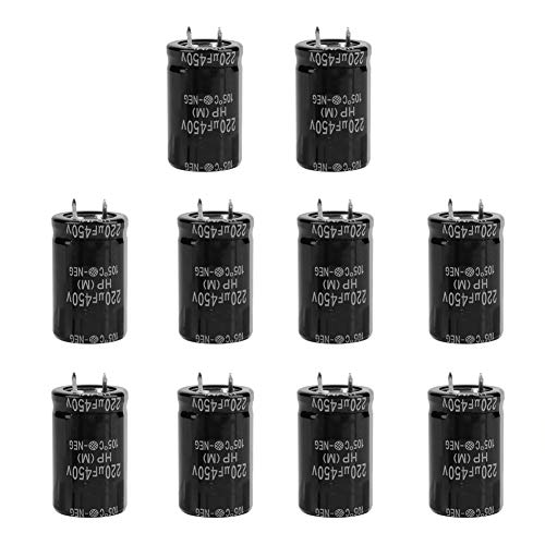 Acogedor 10Pcs 220uF 450V Electrolytic Capacitor Nichicon 25x40mm