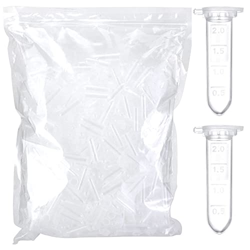 2ml Microcentrifuge Tubes 500pcs, EO Sterilized Plastic Small Vials with Caps for Sample Storage Without Leakage(500) - size: Sterile 2ml 500pcs