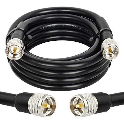 XRDS 9FT KMR 400 UHF Coax Cable - PL-259 UHF Male, Low Loss 50 ohm CB Cable for Ham Radio, Two-Way Radio, SWR Meter - size: 9 FT
