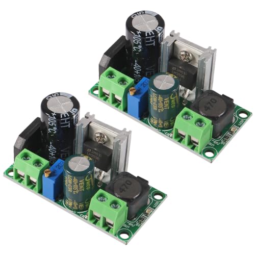 UMLIFE 2PCS 3.3V 5V 6V 9V 12V 24V Mini AC DC to DC Buck Step Down Adjustable Volt Converter - color: 2PCS