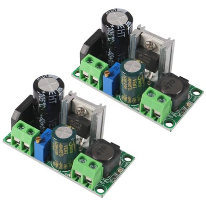 UMLIFE 2PCS 3.3V 5V 6V 9V 12V 24V Mini AC DC to DC Buck Step Down Adjustable Volt Converter - color: 2PCS